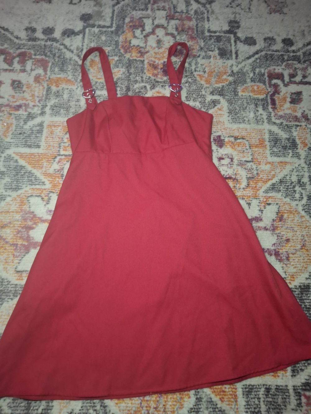Red Strappy A-Line Dress